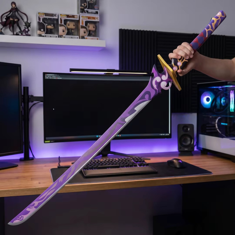 Bandai Genshin Impact Katana, Holz, Ninja, Fantasy - Bild 4