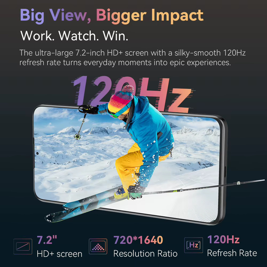 Cubot Note 60 Android 15 Smartphone mit 7,2 Zoll 120Hz Display, 16GB RAM, 128GB ROM und 48MP Kamera, 7000mAh Akku - Bild 3