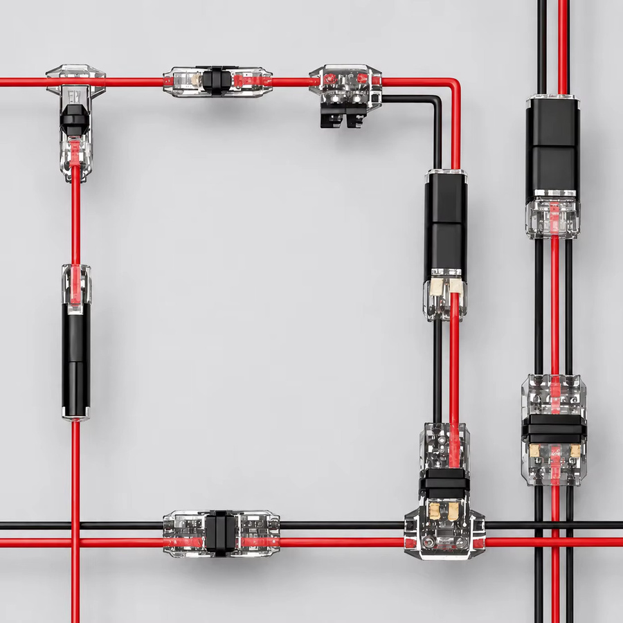 YJCAL 2-Pin Schnellverbinder Kabelstecker Set für Auto-LED und Niederspannungs-Verkabelung ohne Abisolieren - Bild 2