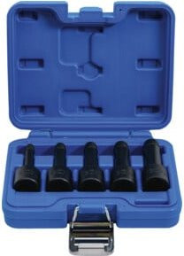 BGS Spiral Profil Steckschlüssel Satz Schraubenausdreher 5-teilig mit 1/2 Zoll Antrieb und SW 8 - 16 mm - Bild 1