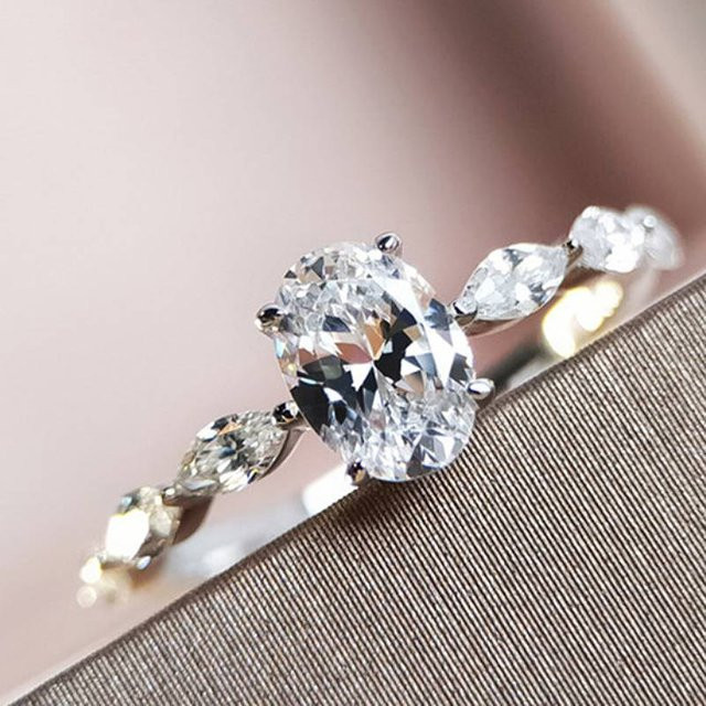 Huitan Ring, ovaler CZ, Damen - Bild 1