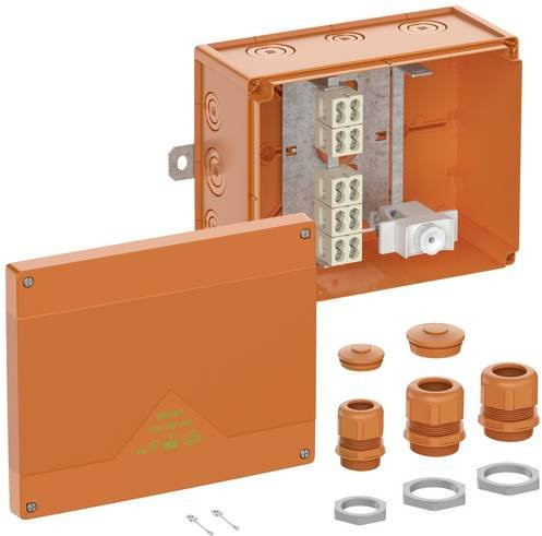 Spelsberg 86963101 Abzweigkasten Orange IP66 2er-Set L: 25,0 cm, B: 20,0 cm, H: 12,0 cm - Bild 1