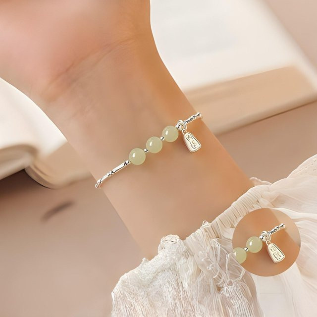 Lucky Star Jewelry Armband, 925 Silber, beige, Damen - Bild 1