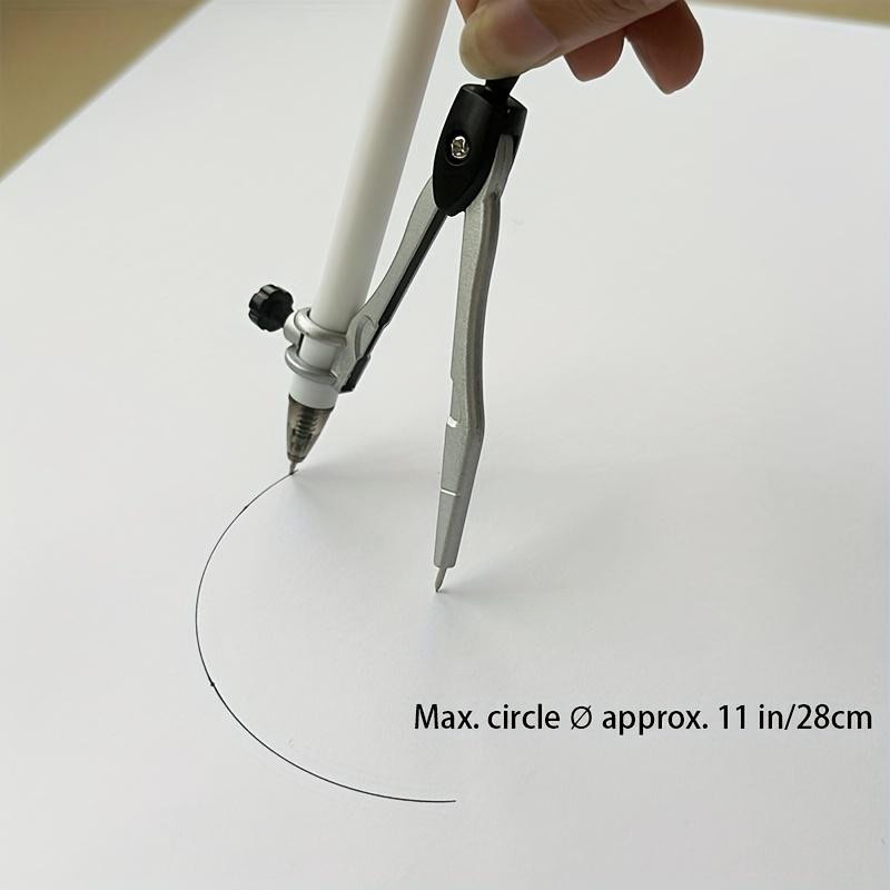Doloha Präzisions-Metallzirkel in Silber für Geometrie-Aufgaben und die Erstellung perfekter Kreise, passend für Stifte bis zu 1 cm Durchmesser - Bild 2