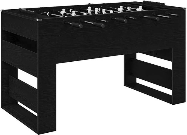 vidaXL Tischfußballtisch in Schwarzer Eiche, B/T/H: 146,5 x 74 x 85 cm - Bild 1