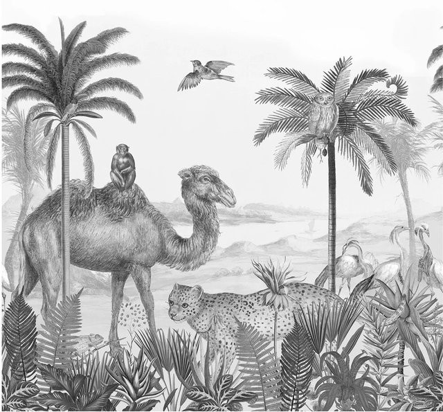 Art for the Home Fototapete Safari Animal Print in Multicolor, Breite: 280 cm, Höhe: 300 cm - Bild 1
