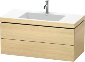 Duravit Waschtischunterschrank L-Cube c-bonded, wandhängend, 2 Schubladen, B/T: 100 x 48 cm - Bild 1
