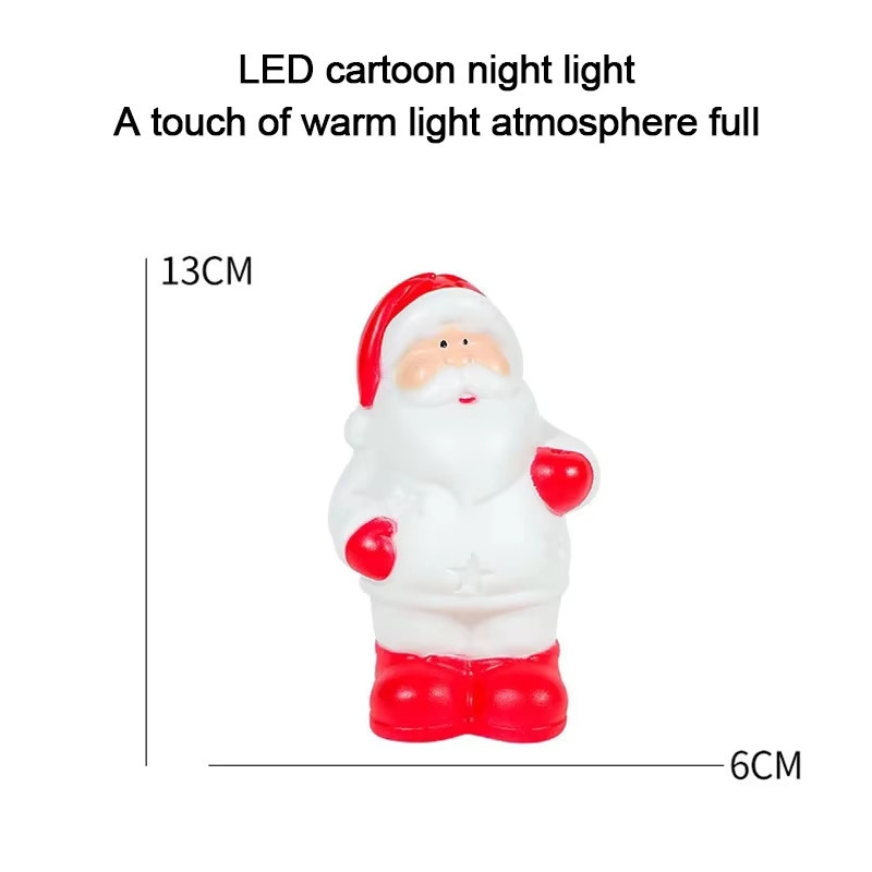 LED Weihnachts Nachtlicht Santa Claus und Schneemann als Tischornament für Kinder Schlafzimmer in Mehrfarbig - Bild 3