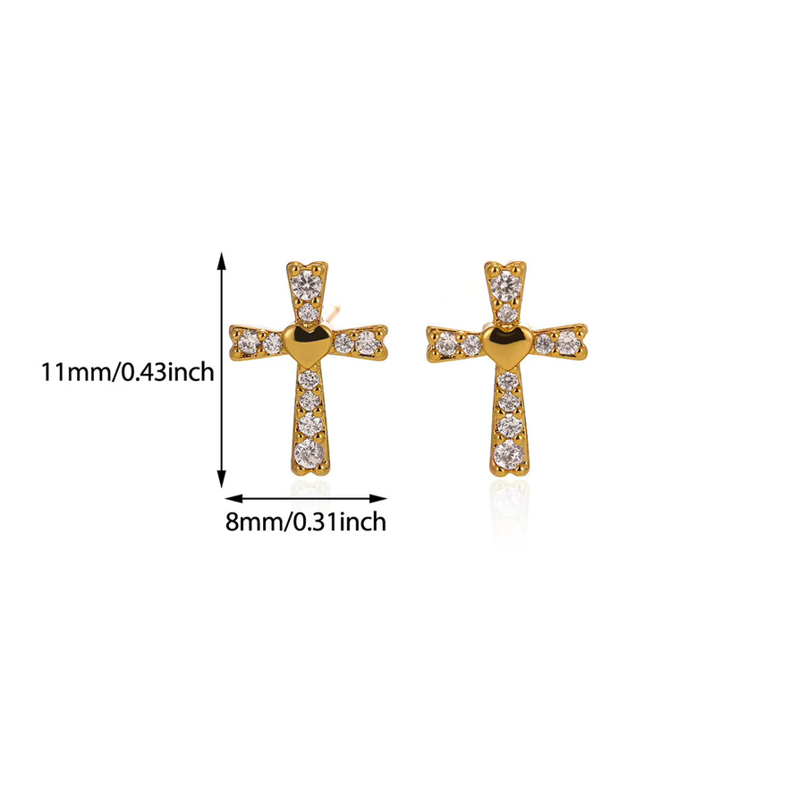 ETCAVCE Ohrstecker Zirkonia, Edelstahl, Damen - Bild 2