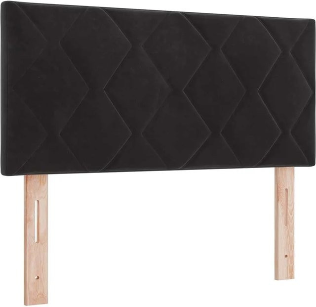 vidaXL LED Kopfteil aus Samt mit integrierter LED-Streifenbeleuchtung, Schwarz, Breite: 100 cm - Bild 1