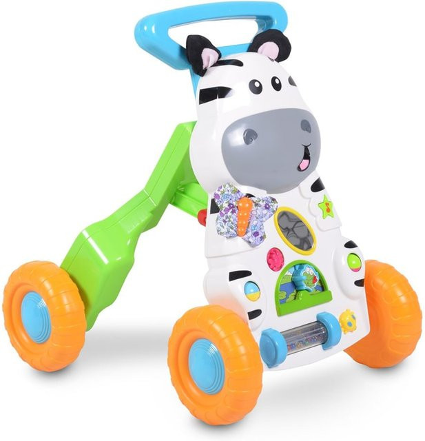 Moni Zebra Laufwagen klappbar mit Melodien blau - Bild 1