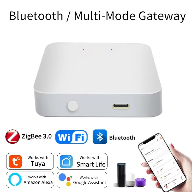 Tuya Smart Multi-Mode Gateway Bluetooth und ZigBee WLAN Hub Bridge zur Smart Home Steuerung via Smart Life App mit Alexa und Google Home Sprachsteuerung in Weiß - Bild 2
