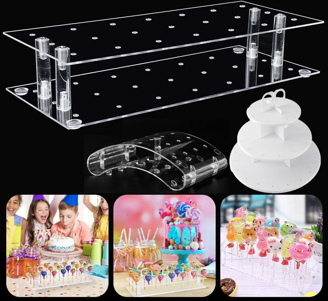 Willstar Lutscher Displayständer aus Acryl mit 42 Löchern in Transparent für Dessert Bars und Hochzeiten - Bild 1
