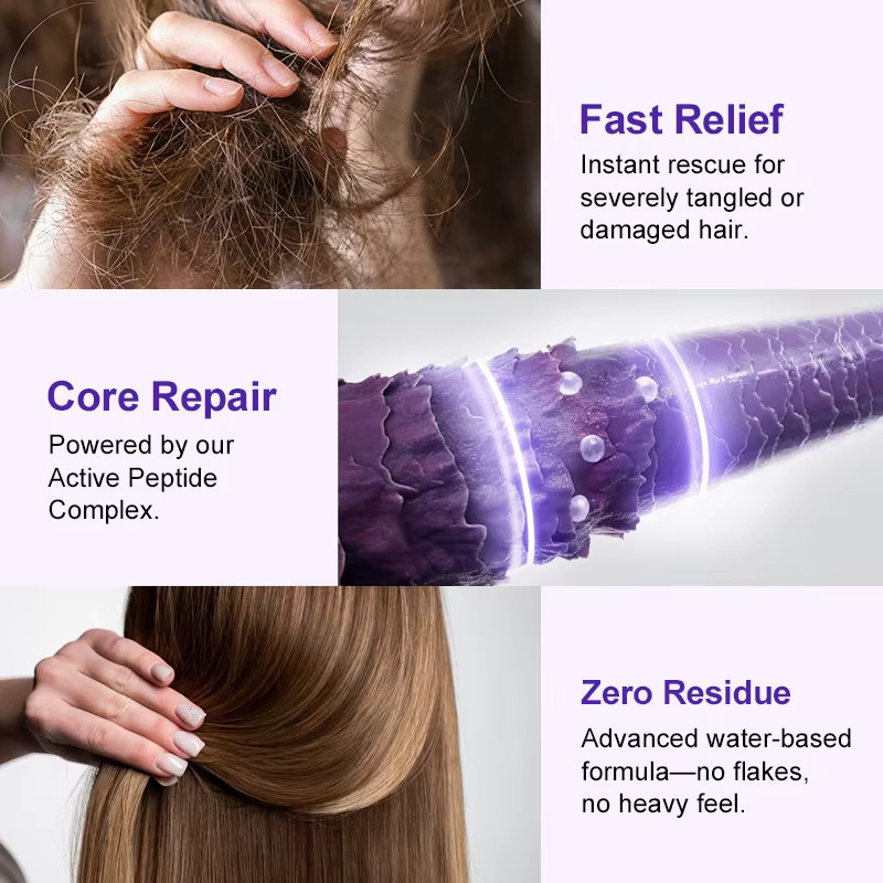 PURC Keratin Haarkur Leave-In-Haarmaske, Creme, Unisex - Bild 2
