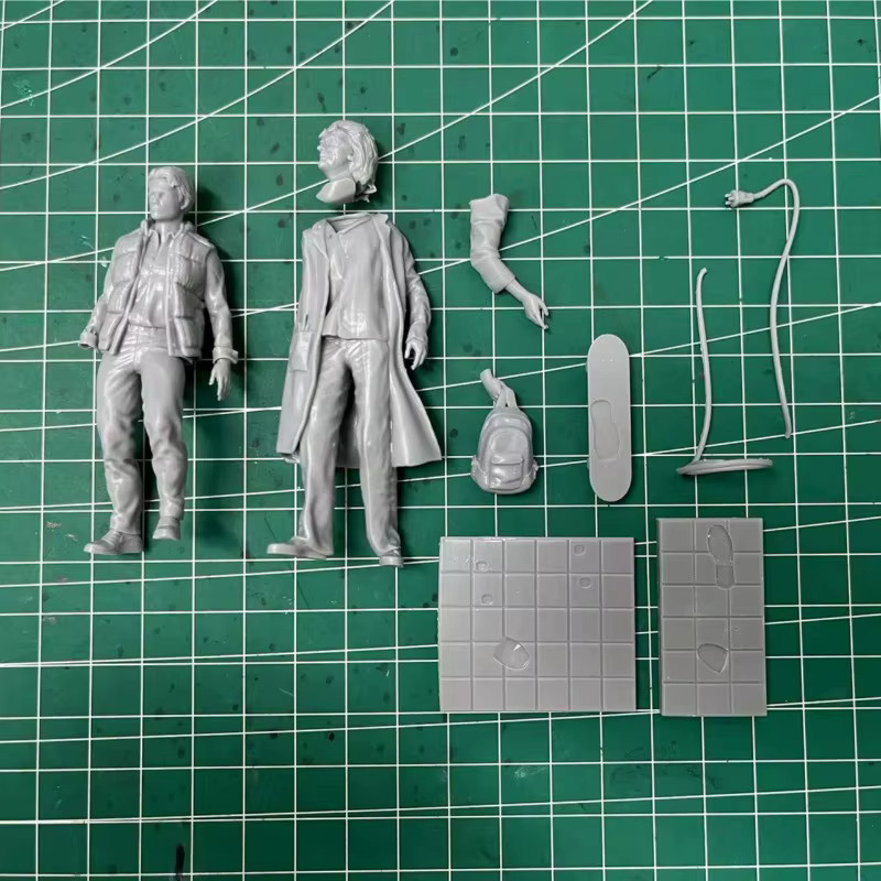 MODX Modell Kit Arzt und Junge, Fantasy, 1/24, Harz, Grau - Bild 2