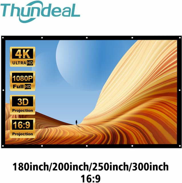 ThundeaL Projektorleinwand für 4K HD Heimkino in Weiß - Bild 1