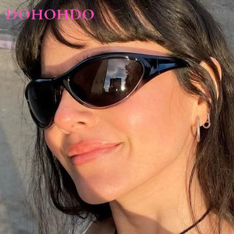 DOHOHDO Cat-Eye Sonnenbrille, Vollrand, Kunststoff, Schwarz, Unisex - Bild 2