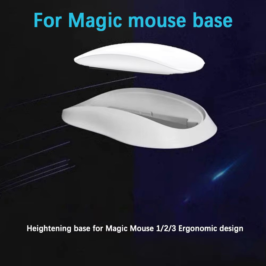Ergonomische 3D-Druck-Erhöhungsbasis für Apple Magic Mouse 1 2 3 in Schwarz - Bild 3