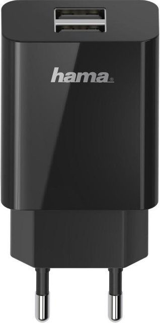 Hama USB-Ladegerät 2-fach Schwarz 5V/10,5W mit USB-A Anschlüssen - Bild 1