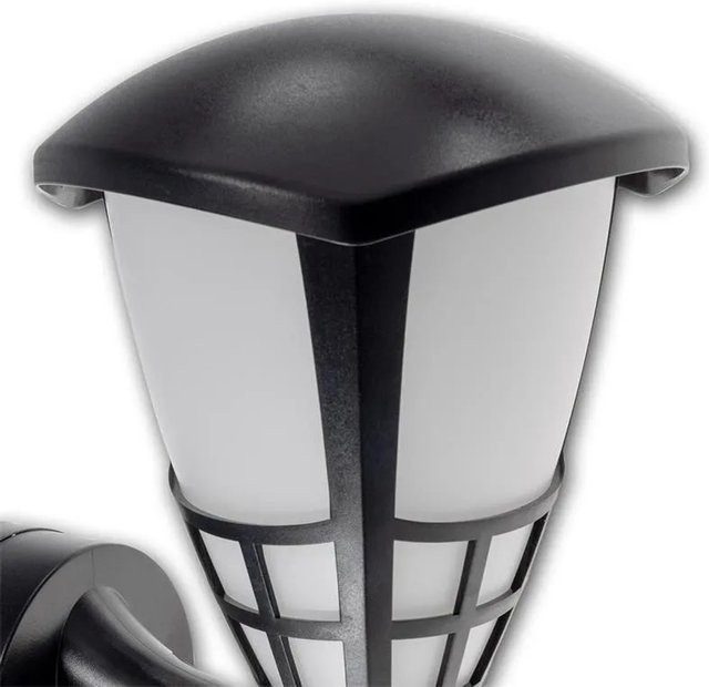 ChiliTec Außen-Wandleuchte TELARANA LED mit Bewegungsmelder, 16W, 1026lm, Warmweiß, Schwarz - Bild 1