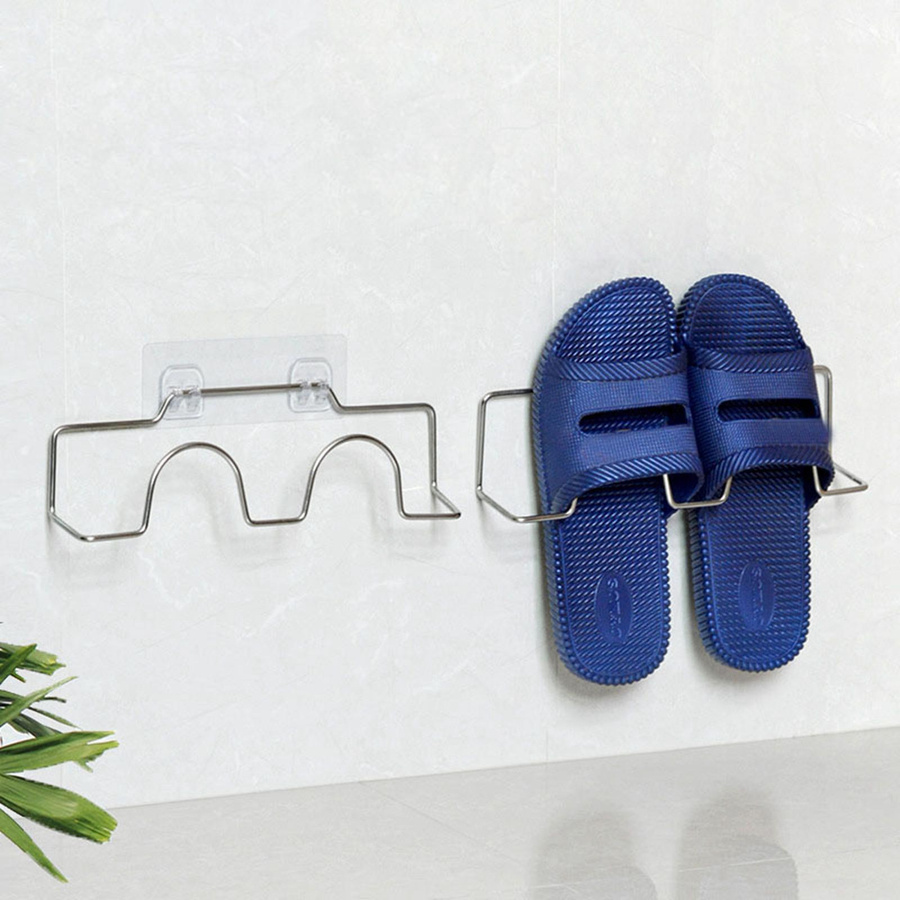 Wandmontiertes Schuhregal mfySpace aus Edelstahl in Silber mit Haken für Badezimmer und Küche - Bild 3