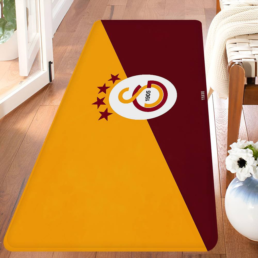Galatasaray Vivids Fußmatte mit Streifenmuster, rutschfest und waschbar, Multicolour, B: 60 cm, T: 40 cm - Bild 3