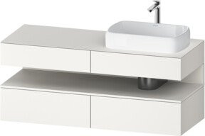 Duravit Waschtischunterschrank Qatego in Weiß, B/T/H: 140 x 55 x 60 cm, mit Konsolenplatzierung und Becken rechts - Bild 1