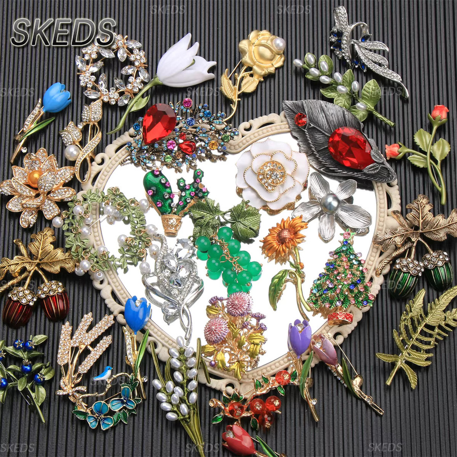 SKEDS Brosche, Kristall-Obst-Blumen, Damen - Bild 2