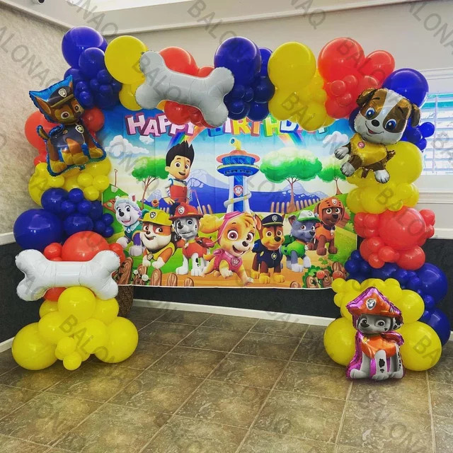 Paw Patrol Luftballon Set mit 83 Stück für die Geburtstagsparty Dekoration im Hundethema, Mehrfarbig - Bild 1