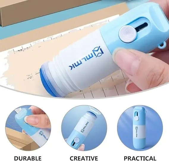Easer Mail Opener 2-in-1 Brieföffner und Korrekturflüssigkeit in Blau zum Schutz deiner Privatsphäre - Bild 1