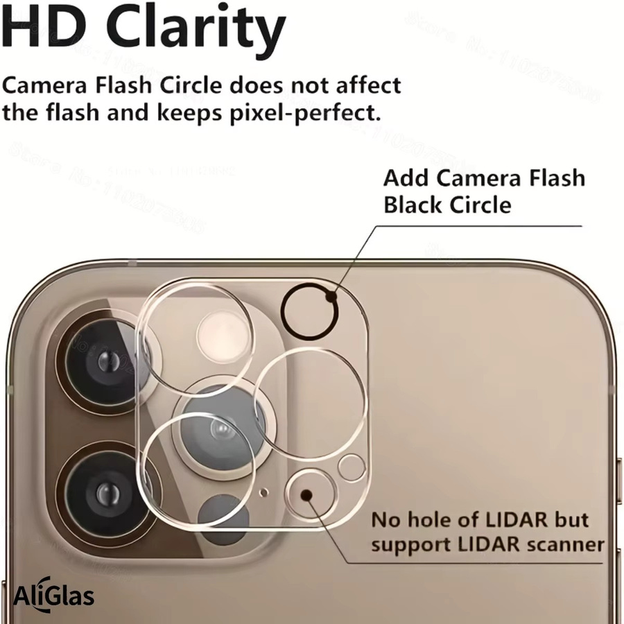 5er Set Displayschutzfolie aus gehärtetem Glas und Kamera-Schutzglas für Apple iPhone 17 16 15 14 13 12 11 Pro Max in Transparent - Bild 4