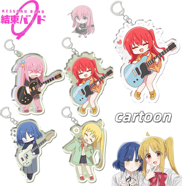 Bandai Lonely Rock Schlüsselanhänger, Cartoon-Anhänger, Yamada Ryou, Ijichi Nijika, Kita Ikuyo - Bild 1