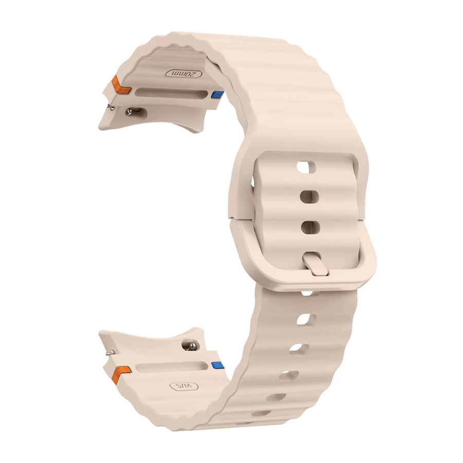 Samsung Uhrenarmband Silikon, Weiß, Unisex - Bild 5