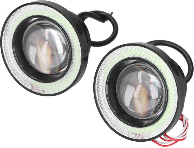 Koogeelife 2 Stück 3,5 Zoll Auto LED Nebelscheinwerfer Birnen mit Angel Eyes in Blau und Weiß, 30W, IP65, 12V Universal - Bild 1