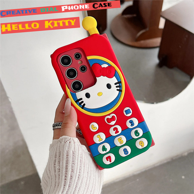 Kawaii Sanrio Hello Kitty Silikonhülle für Samsung Galaxy S26 Ultra S25 S24 S23 S22 Plus FE A57 A37 A56 A36 A55 Cover - Bild 1