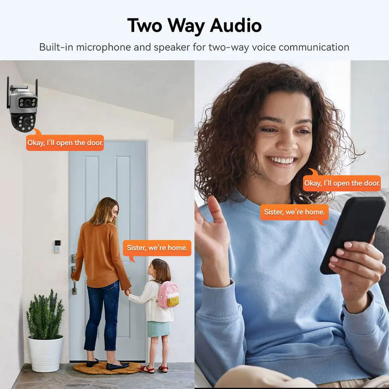 Vstarcam Dual Lens 4G IP-Kamera mit 8MP 4K Auflösung, wetterfeste Außenüberwachungskamera für Smart Home mit Nachtsicht in Grau - Bild 8