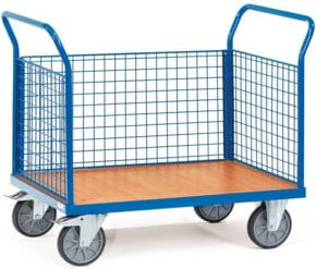Fetra Dreiwandwagen 1530 in Blau mit TPE-Reifen und 500 kg Tragkraft - Bild 1