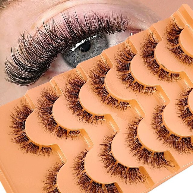 7 Paare Falsche Wimpern, Black, Natürlich, Unisex - Bild 1