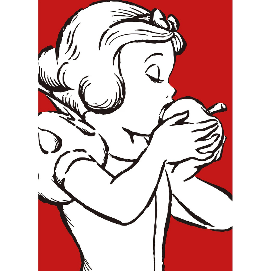 Komar Wandbild Snow White Paper Poster in Weiß und Rot, Breite: 50 cm, Höhe: 70 cm - Bild 2