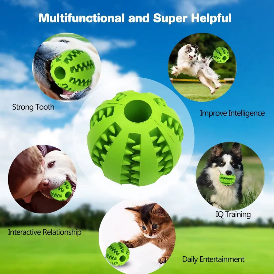 Hundespielzeug, interaktiver elastischer Weichball, zur Zahnreinigung - Bild 5