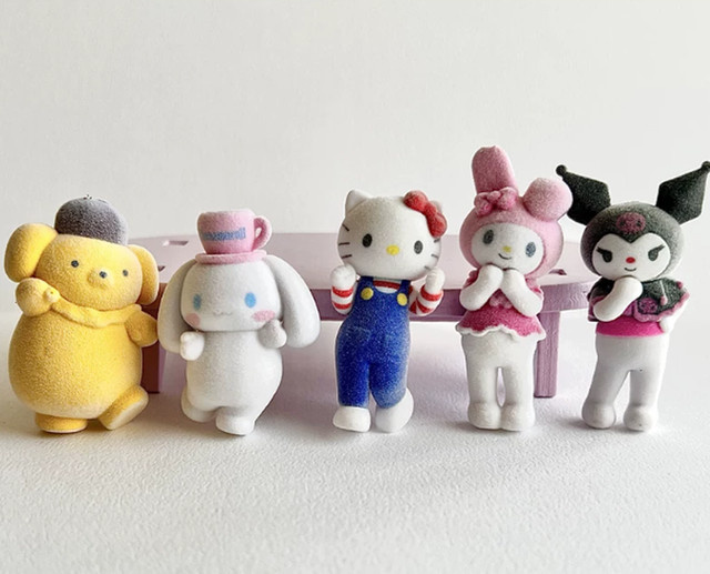 Sanrio KT Cat Live-Show Langbeiniger Schlüsselanhänger Blind Box, Kuromi, Cinnamoroll - Bild 1