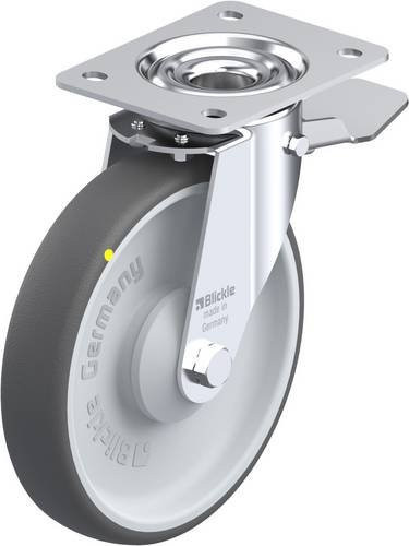 Blickle LE-PATH 200KA-ST-ELS Lenkrolle mit Feststeller in Silber und Grau, Rad-Durchmesser: 20 cm, Tragfähigkeit: 300 kg - Bild 1