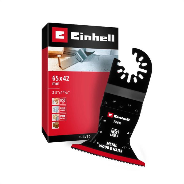 Einhell Bimetall Tauchsägeblatt für Metall, Holz und Kunststoff, Breite: 6,5 cm, Höhe: 4,2 cm, Farbe: Schwarz - Bild 1