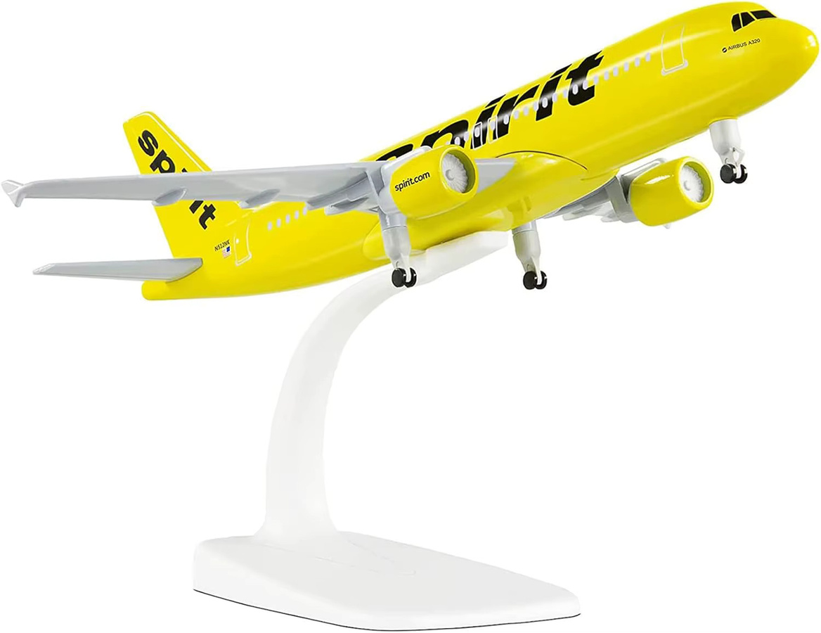 ZOCO American Spirit A320 Flugzeug Modell, Metall, Gelb - Bild 3