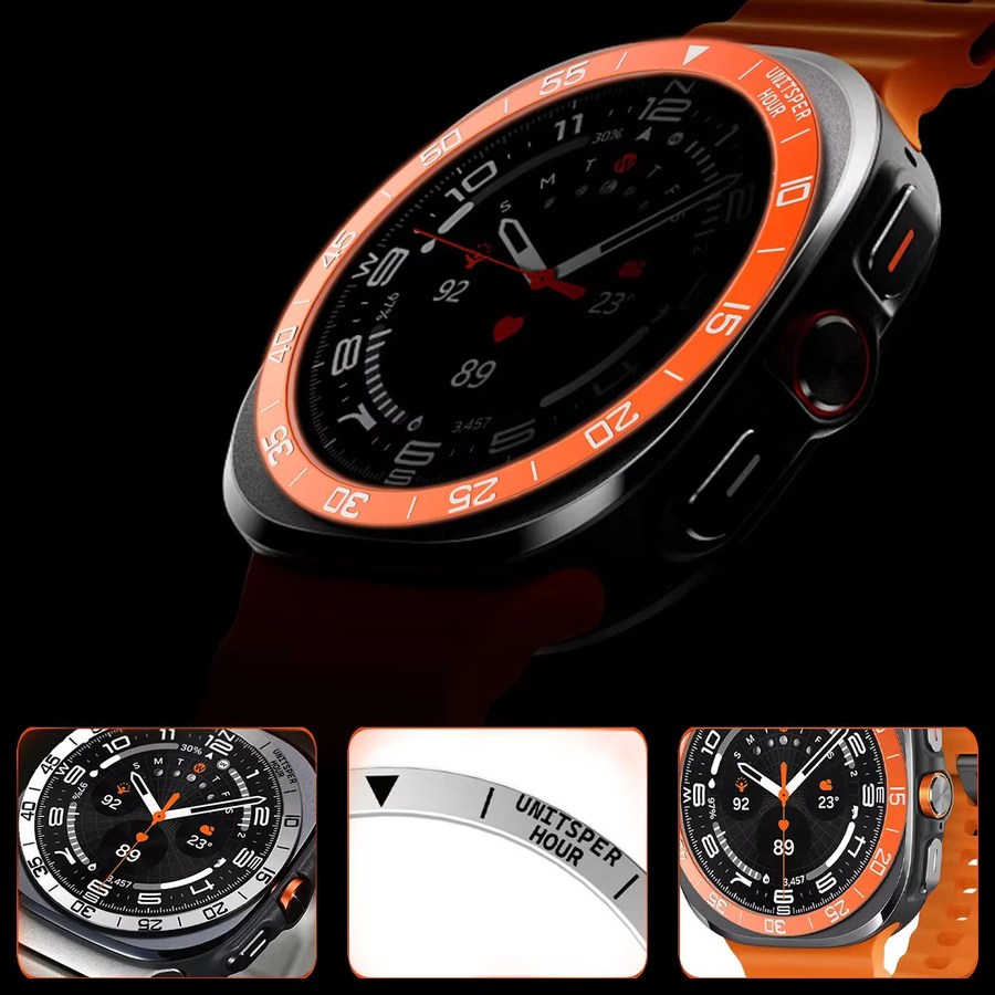 CAOWTAN Schutzgehäuse Lünette für Samsung Galaxy Watch 7 Ultra 47 mm, Edelstahl, Unisex - Bild 3