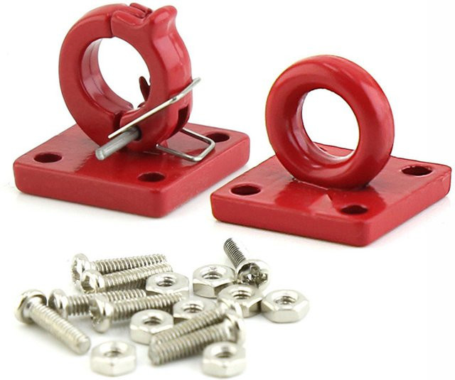Axial Metallstoßstange D-Ring Roter Abschlepphaken, 2-teiliges Set - Bild 1