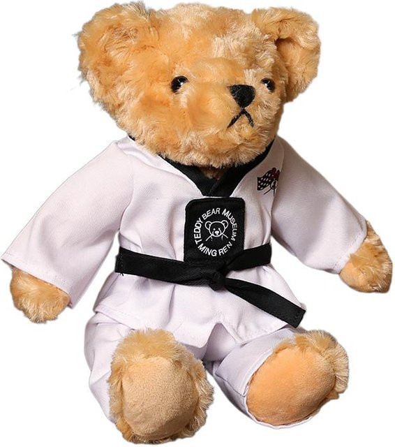 Binchi Fitness Sitzender Kung Fu Taekwondo Cartoon Tier Plüschtier, 25cm, ab 14 Jahren - Bild 1