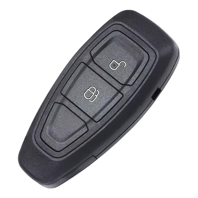 KEYECU Smart-Fernbedienungsschlüssel für Ford Ecosport 2013 bis 2016, 433MHz FSK, DST+80 (40bit) Chip, 2-Tasten, Schwarz, mit ungeschnittenem Schlüsselblatt - Bild 2