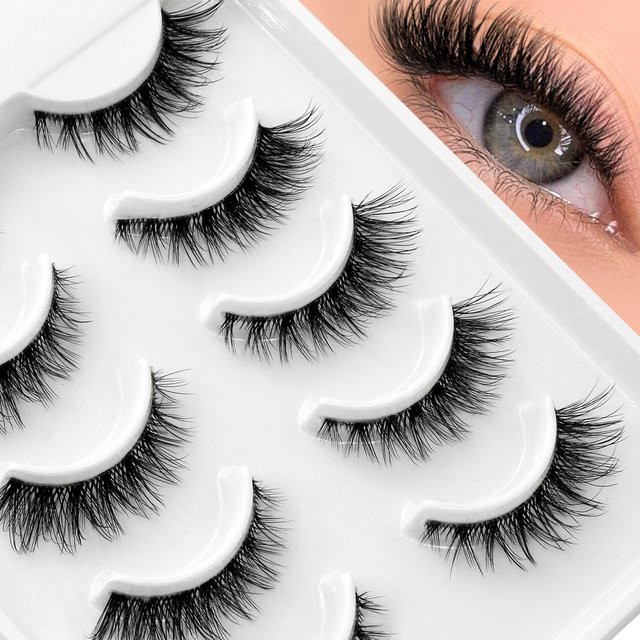 Veltrinay Falsche Wimpern, Wispy Lashes, Natürlich, Unisex - Bild 1