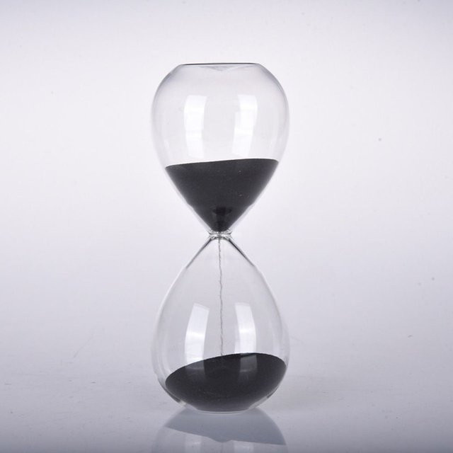 Hongye Sanduhr Timer aus Glas in Droplet-Design, Schwarz, 30 Minuten - Bild 1
